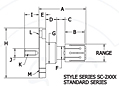 Expanding Mandrels Collet Assembly Drawing: Standard Series
